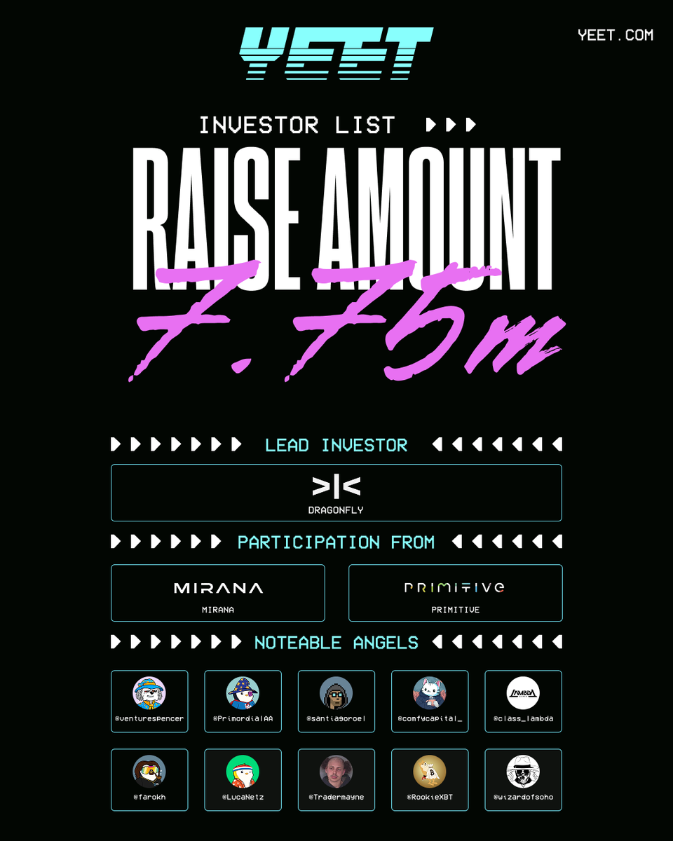 We're happy to finally be able to announce the $7.75m raise that we completed last summer.

Our seed round was led by <a href="/dragonfly_xyz/">Dragonfly ＞|＜</a>, with participation from <a href="/primitivecrypto/">Primitive Ventures</a> &amp; <a href="/mirana/">Mirana Ventures</a>.

We're thrilled to be one of the only crypto casino's to secure funding by top investors in