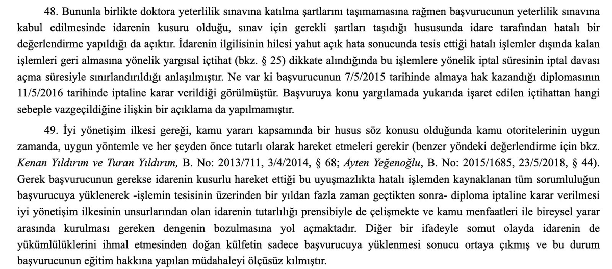 İmamoğlu'nun hikayesi şimdi başlıyor.
Türkiye'de bugüne kadar yapılan her haksızlık bir hukuk kuralına dayandı, her haksızlığı tane tane açıklayan, üzeri tozlanmış mevzuatlarda büyüteçle gerekçe arayanlar vardı.
367 rezaleti, İstanbul seçimleri iptali ve şimdi de diploma.
Amaç,
