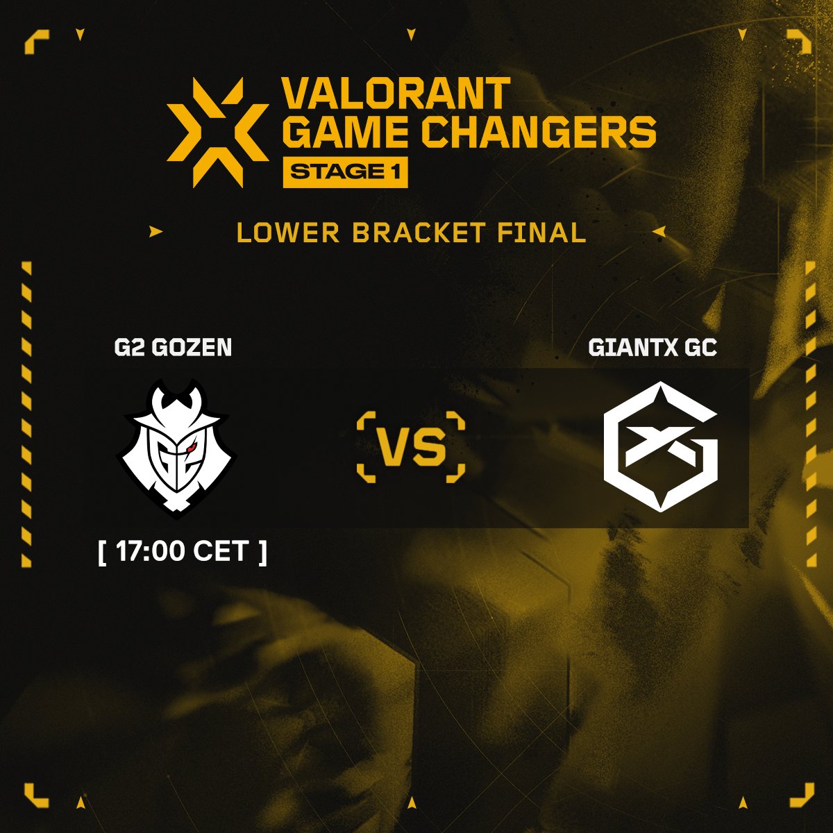 The #GameChangersEMEA lower bracket final is now LIVE!   

📺 twitch.tv/valorant_emea