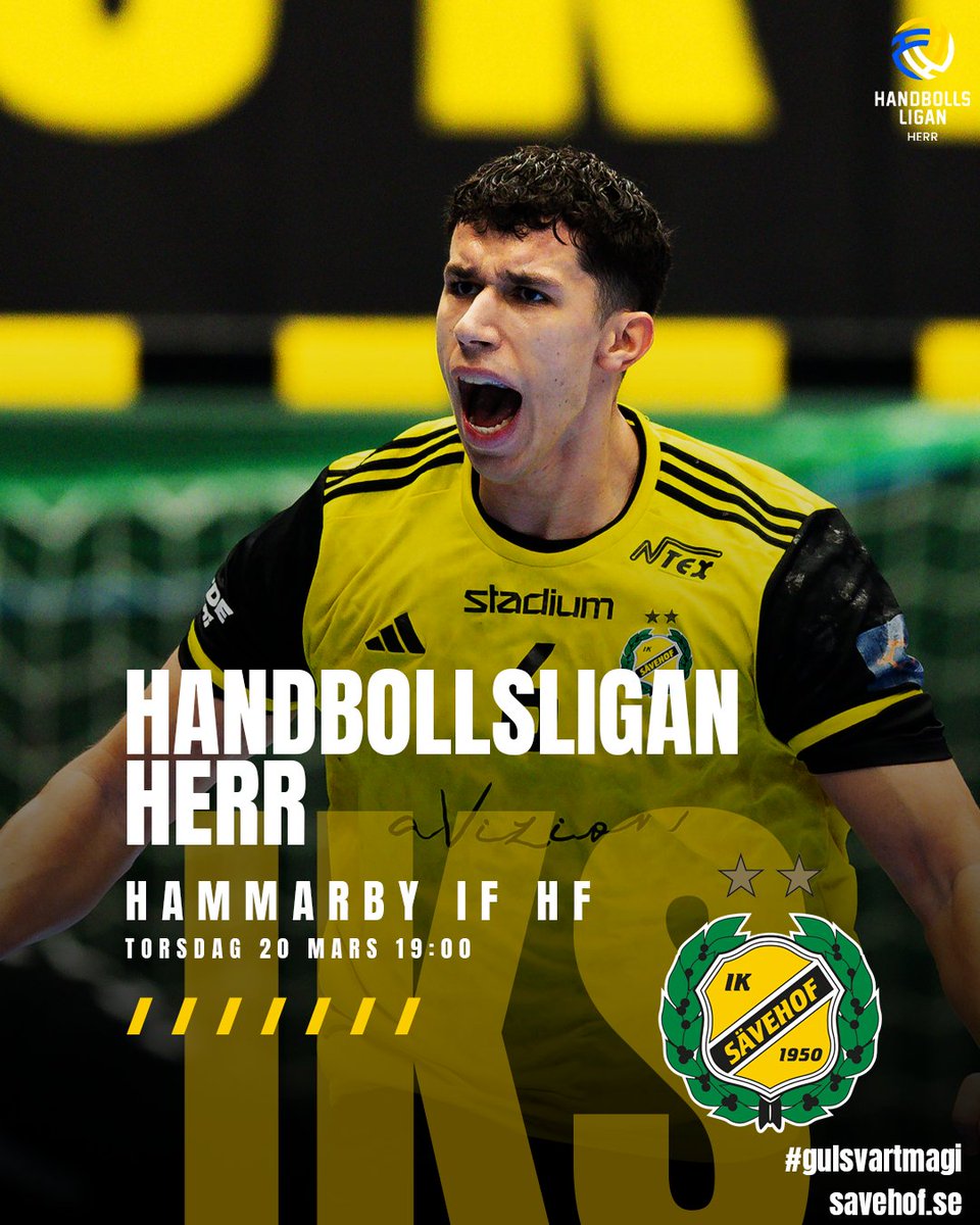 AVGÖRANDE MATCHER I HANDBOLLSLIGAN!

Onsdag 19 mars 19.00 damerna mot Kungälv. Seger = serieseger.
Torsdag 20 mars 19.00 herrarna mot Hammarby. Nu avgörs vilka vi får möta i kvartsfinal.

Kom och stötta våra tjejer och killar!

#sävehof #gulsvartmagi #handbollsligan