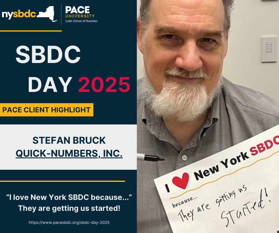 Only 1 day until #SBDCDay!

We’re excited to share another client highlight today! Head over to our page to learn how Stefan Bruck has benefited from the support of the Pace SBDC in growing his business.

#PaceSBDC #SmallBusinessSuccess #SBDCNetwork #PaceU #NYSBDC #SBDCDay