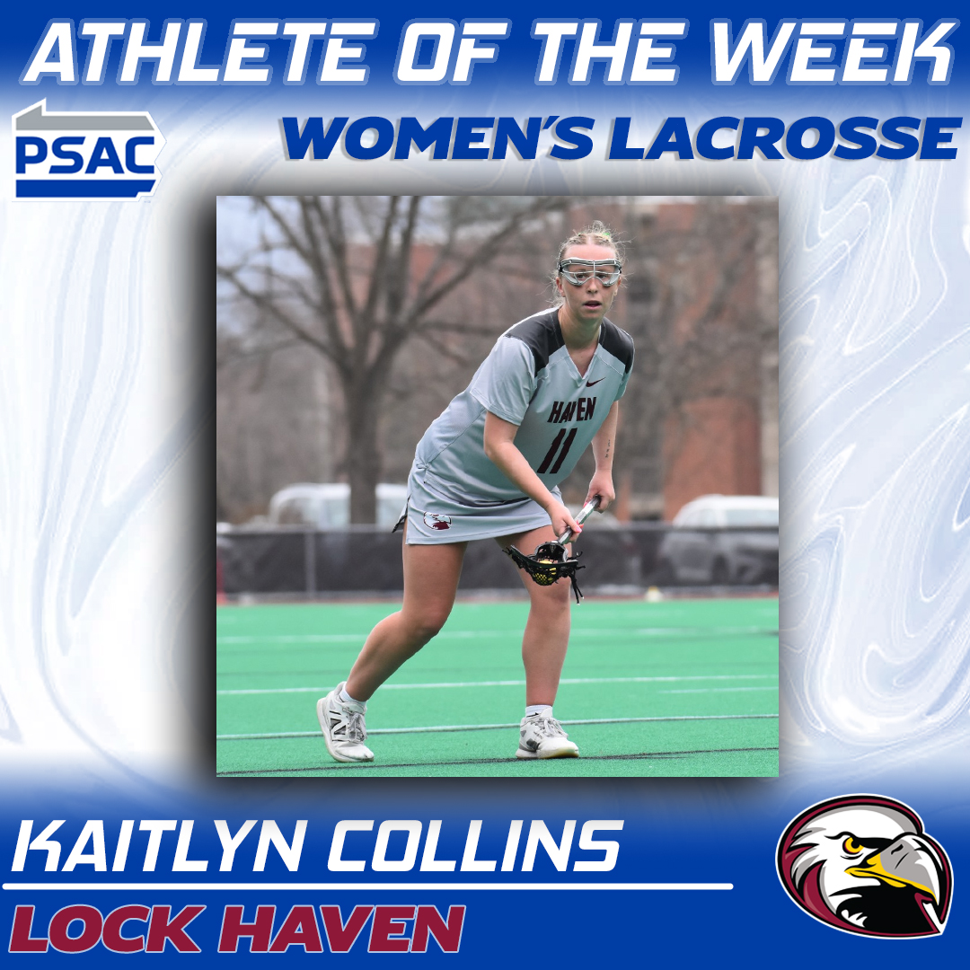 PSAC Sports (@psacsports) on Twitter photo WOMEN'S LACROSSE: Your #PSACWLAX Athletes of the Week! 🥍
EAST
Athlete: Keri Barnett, <a href="/WCUAthletics/">West Chester Golden Rams</a>
Defensive: Grace Lyon, <a href="/SURamsOfficial/">Shepherd University Athletics</a>
WEST
Athlete: Ella Todd, <a href="/GUKnights/">Gannon Athletics</a>
Defensive: Kaitlyn Collins, <a href="/HavenAthletics/">Lock Haven Athletics 🦅</a>
Full story: tinyurl.com/2crtahr2
#psacproud WOMEN'S LACROSSE: Your #PSACWLAX Athletes of the Week! 🥍
EAST
Athlete: Keri Barnett, <a href="/WCUAthletics/">West Chester Golden Rams</a>
Defensive: Grace Lyon, <a href="/SURamsOfficial/">Shepherd University Athletics</a>
WEST
Athlete: Ella Todd, <a href="/GUKnights/">Gannon Athletics</a>
Defensive: Kaitlyn Collins, <a href="/HavenAthletics/">Lock Haven Athletics 🦅</a>
Full story: tinyurl.com/2crtahr2
#psacproud
