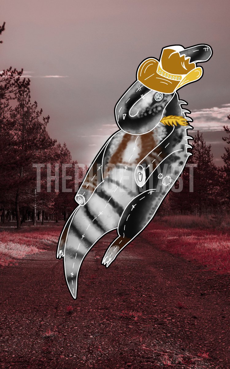 aphoenixst's tweet image. I don't do art often anymore but I drew my #beastsofbermuda character as a plushie. Named him 'Cowboy' because I'm currently watching Heartland on Netflix (for the thousandth time) and it seemed fitting!