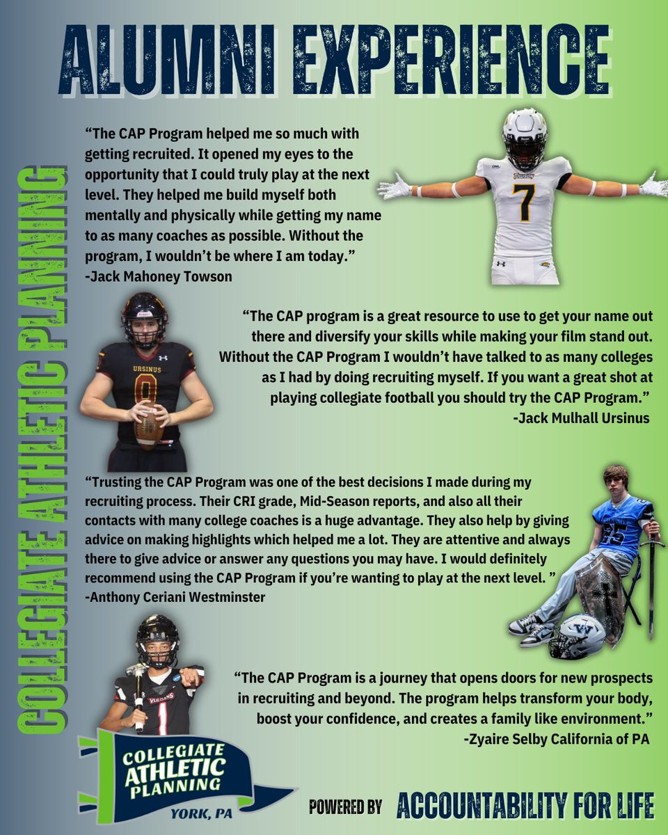Check out what some of our CAP Athletes have thought of the program and their experience #OneGoal