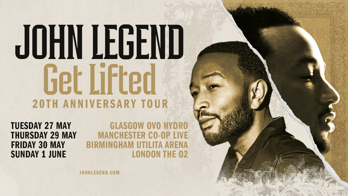 The Ticket Factory (@ticketfactory) on Twitter photo NEW 🎤 Multi-platinum, 13-time Grammy Award-winner John Legend will be embarking on his “Get Lifted 20th Anniversary World Tour,” with a stop at <a href="/UtilitaArenaBHM/">Utilita Arena Birmingham</a> on 30th May!
⏰ Tickets on sale Friday at 10am from axs.com/uk/series/2697… NEW 🎤 Multi-platinum, 13-time Grammy Award-winner John Legend will be embarking on his “Get Lifted 20th Anniversary World Tour,” with a stop at <a href="/UtilitaArenaBHM/">Utilita Arena Birmingham</a> on 30th May!
⏰ Tickets on sale Friday at 10am from axs.com/uk/series/2697…