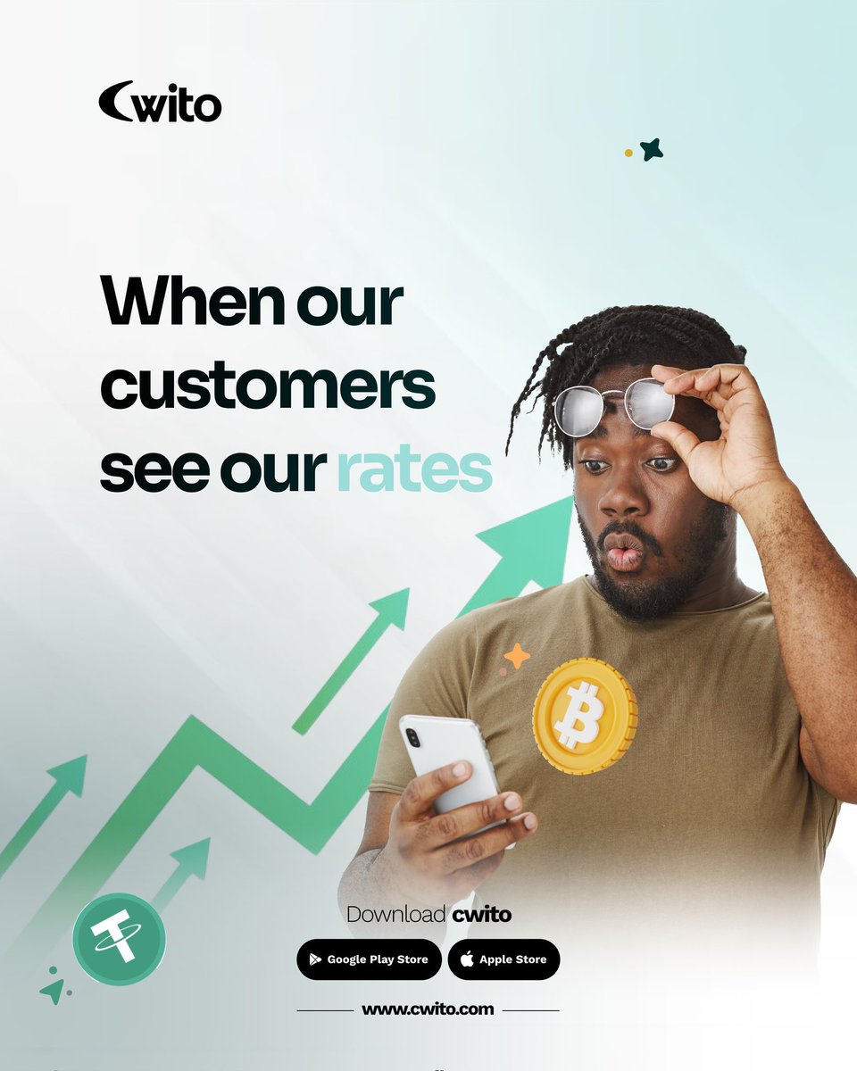 UseCwito's tweet photo. Ready for the best trade experience? Cwito offers the best rates you can think of. Trade with confidence today. Visit https://t.co/LkMDSbEfOV. #BestExchange #BestRates #CryptoRates #Cwito #Crypto https://t.co/qpLYDIaKuz