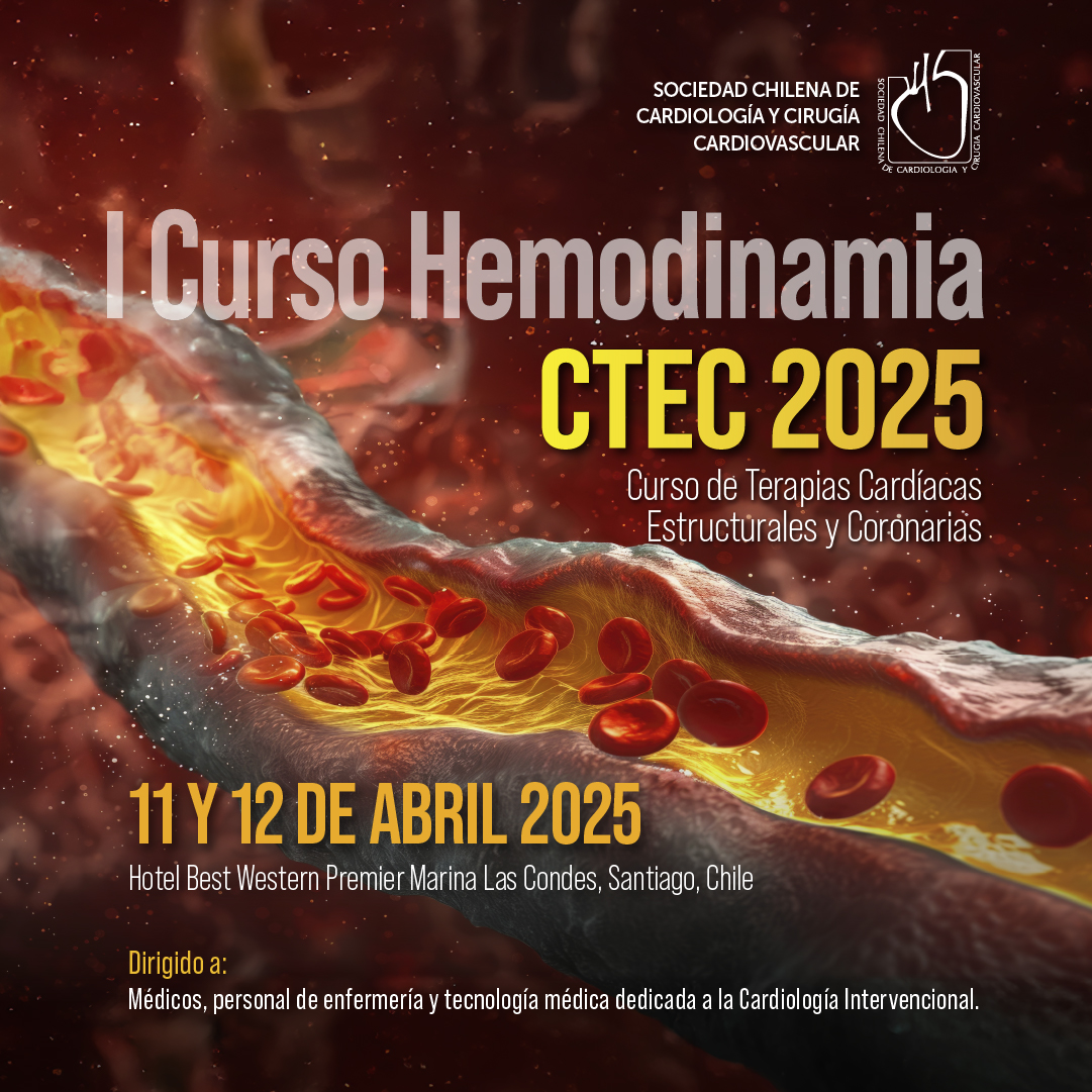 11 y 12 de abril:  No te pierdas el I Curso de Hemodinamia CTEC 2025. 
Programa e inscripciones, aquí:  goo.su/fv16N

¡Te esperamos!