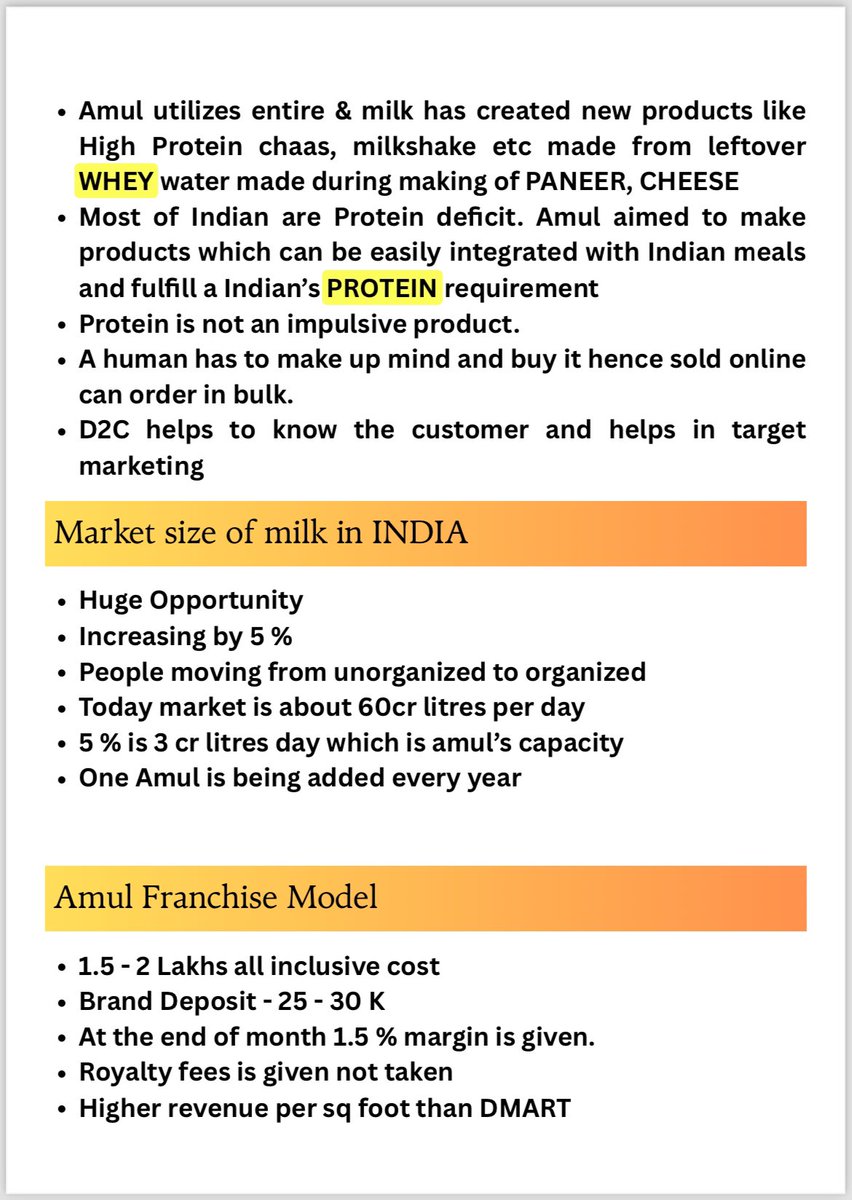 DataInvestor_'s tweet photo. Powerful Business lessons from Amul (1/2)
#amul #thinkschool #business
Notes from Think School Podcast with md of Amul
@Ganeshprasad999 @thinkschoolbot @parsh_kothari https://t.co/A211hUMmzP