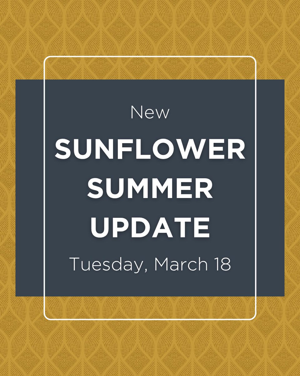 🚨 Sunflower Summer Update 🚨

The Kansas Senate is reviewing the state budget today, including Sunflower Summer funding. A final vote could happen tomorrow.

📌 More info: SaveSunflowerSummer.org

#SunflowerSummer #KansasFamilies #StayUpdated