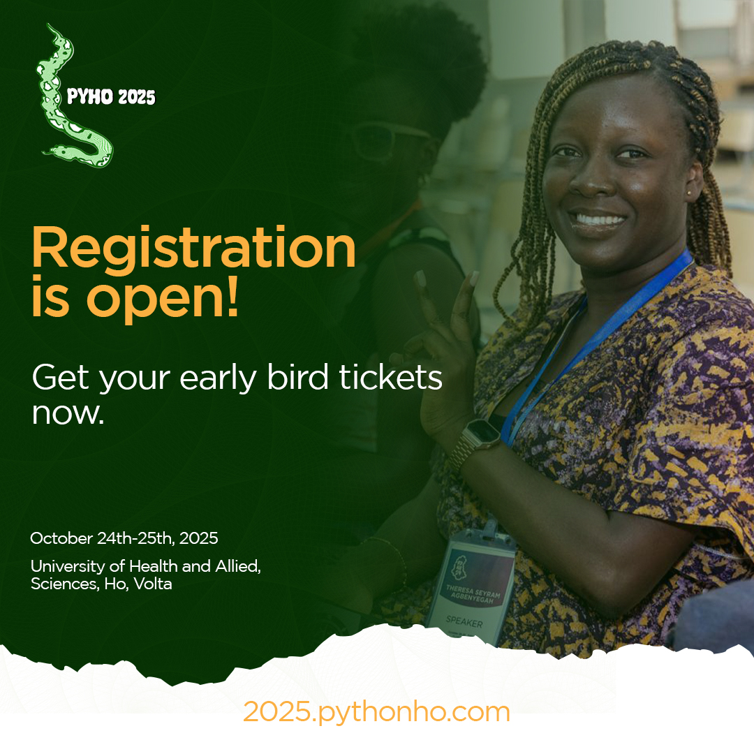 Secure your spot now and be part of #PyHo2025. Get ready for engaging sessions, community-driven discussions, and loads of Python fun!

🔗 Register Here: ti.to/pythonho/pyho-…