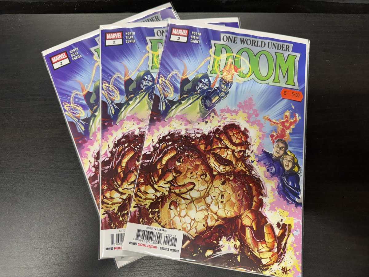 Coffee & Heroes (@coffeeheroes1) on Twitter photo <a href="/danielwarrenart/">Daniel Warren Johnson</a> <a href="/jecorona/">Jorge Corona -Big Sugar-</a> <a href="/ImageComics/">Image Comics</a> <a href="/Ssnyder1835/">Scott Snyder</a> <a href="/ArtofNickRobles/">Nick Robles</a> <a href="/fxstudiocolor/">Adriano Lucas</a> <a href="/IanFlynnBKC/">Ian Flynn</a> <a href="/AdamBryceThomas/">ABT ☕️@DRAGONCON2025</a> <a href="/MattHerms/">Matt Herms</a> <a href="/therightram/">Ram V</a> <a href="/FrancescoSegala/">Francesco Segala is on Bluesky</a> <a href="/_pryce14/">Jamal Campbell</a> One World Under Doom #2 from <a href="/ryanqnorth/">Ryan North 🦖 🪄 🐶 💪 4️⃣</a> / <a href="/RB_Silva/">RB Silva</a> / <a href="/Davcuriel/">David Curiel</a>
Shaping up to be Marvel’s best event book since the days of Cates/Stegman on Absolute Carnage/King in Black. Blockbuster first issue and the whole of the Marvel Universe is on notice under the rule of Doom… <a href="/danielwarrenart/">Daniel Warren Johnson</a> <a href="/jecorona/">Jorge Corona -Big Sugar-</a> <a href="/ImageComics/">Image Comics</a> <a href="/Ssnyder1835/">Scott Snyder</a> <a href="/ArtofNickRobles/">Nick Robles</a> <a href="/fxstudiocolor/">Adriano Lucas</a> <a href="/IanFlynnBKC/">Ian Flynn</a> <a href="/AdamBryceThomas/">ABT ☕️@DRAGONCON2025</a> <a href="/MattHerms/">Matt Herms</a> <a href="/therightram/">Ram V</a> <a href="/FrancescoSegala/">Francesco Segala is on Bluesky</a> <a href="/_pryce14/">Jamal Campbell</a> One World Under Doom #2 from <a href="/ryanqnorth/">Ryan North 🦖 🪄 🐶 💪 4️⃣</a> / <a href="/RB_Silva/">RB Silva</a> / <a href="/Davcuriel/">David Curiel</a>
Shaping up to be Marvel’s best event book since the days of Cates/Stegman on Absolute Carnage/King in Black. Blockbuster first issue and the whole of the Marvel Universe is on notice under the rule of Doom…