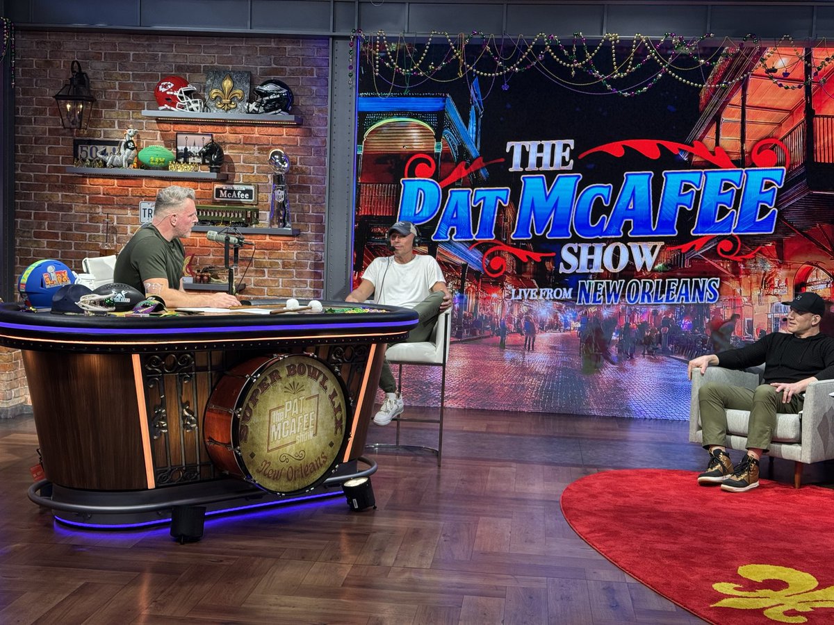 Kenny Chesney (@layahfinance) on Twitter photo Fun day talking about Super Bowl, Sphere in Vegas, and new book in the Big Easy with <a href="/alexandracooper/">Alexandra Cooper</a> and the whole <a href="/SIRIUSXM/">SiriusXM</a> crew, <a href="/PatMcAfeeShow/">Pat McAfee</a> and <a href="/richeisen/">Rich Eisen</a>. Fun morning in New Orleans!! Fun day talking about Super Bowl, Sphere in Vegas, and new book in the Big Easy with <a href="/alexandracooper/">Alexandra Cooper</a> and the whole <a href="/SIRIUSXM/">SiriusXM</a> crew, <a href="/PatMcAfeeShow/">Pat McAfee</a> and <a href="/richeisen/">Rich Eisen</a>. Fun morning in New Orleans!!