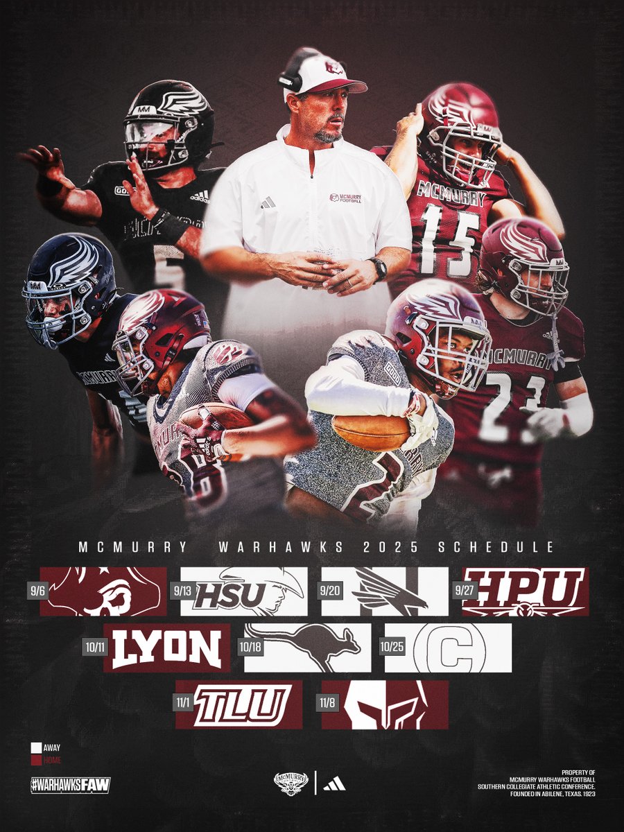 McMurry War Hawks Announce 2025 Football Schedule
tinyurl.com/jzjrcfh6