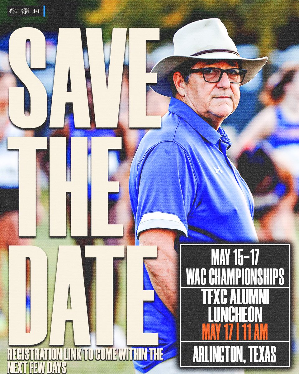 UTAMavsTFXC's tweet photo. CALLING ALL ALUMNI 🗣️

Come hangout with us during the WAC Outdoor Championships, and join us for our luncheon on May 17 at 11 am. An RSVP link will be available soon to reserve your spot.

#BuckEm🐎 https://t.co/xqemKbWWHL