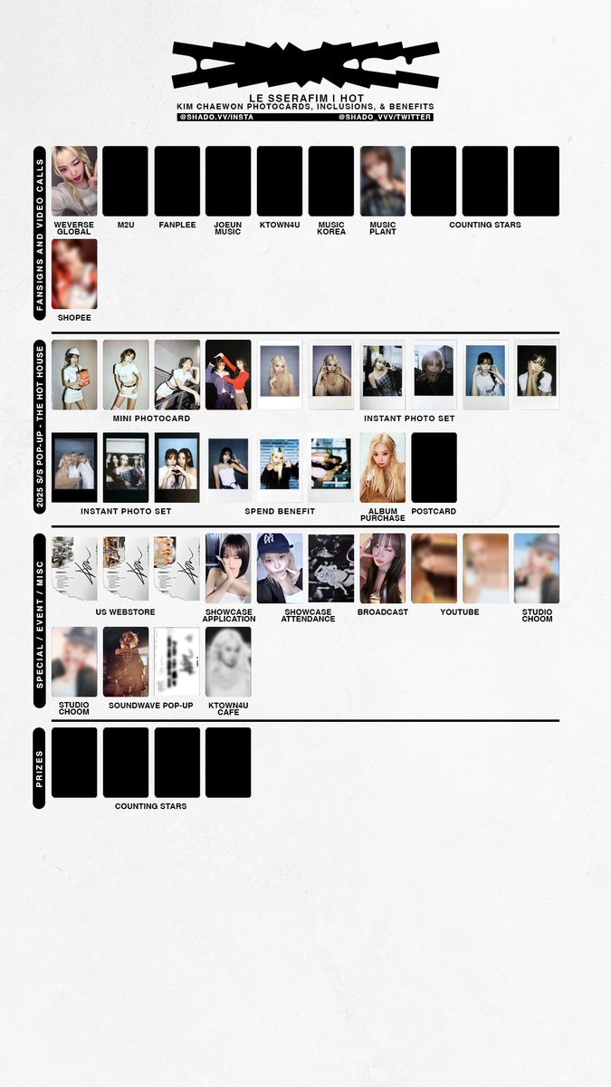 180325 - LE SSERAFIM - HOT - member template - Chaewon, Sakura