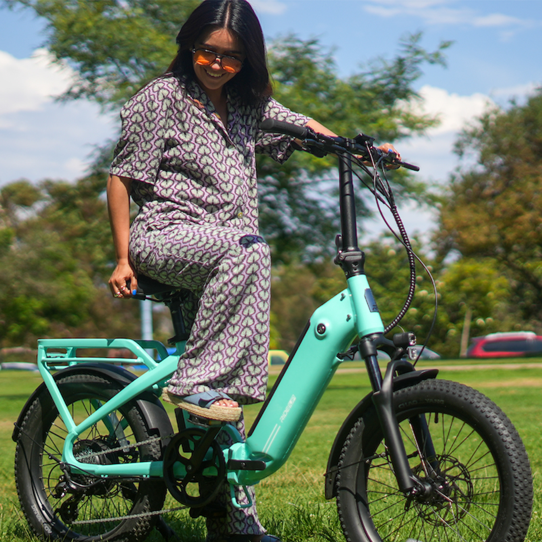 Ride Green this St. Patrick’s Day :four_leaf_clover: Whether you're cruising to the parade or just enjoying the fresh spring air, the Portola keeps your ride smooth, sustainable, and full of good vibes.  #Ride1Up #ElectricBikes #Ebikes  #Portola #HappyStPatricksDay