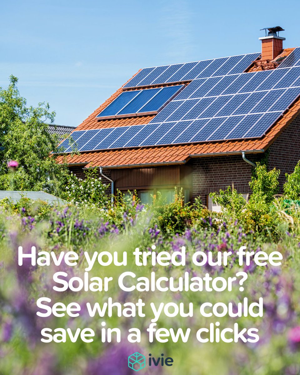 Make a sunny day even brighter with solar power ☀️

Our free Solar Calculator tool can show you what you could be saving. We can even calculate bespoke quotes for you, working with our specialist solar partners.

Try ivie's free Solar Calculator 👉 ivie.co.uk/solar-calculat…