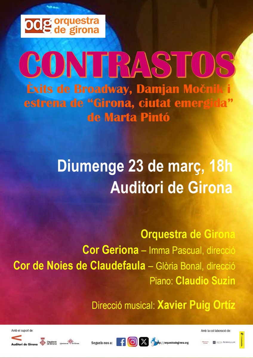 No us ho perdeu!
Dissenyat per a un públic divers, amb una riquesa sonora que us permetrà gaudir el concert al màxim.
🔗 Entrades a: giglon.cat/girona/auditor…