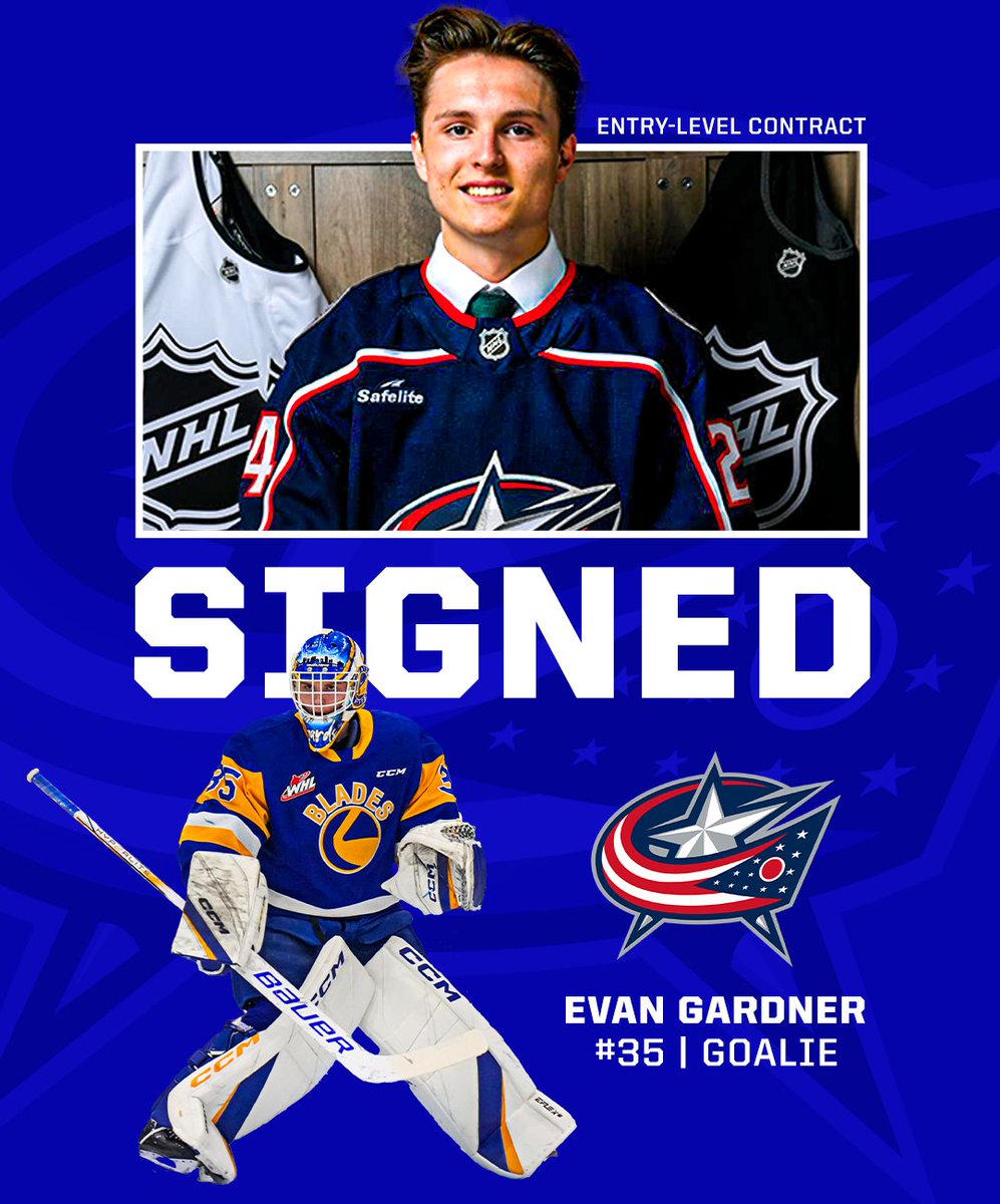 EVAN GARDNER!

The <a href="/BlueJacketsNHL/">Columbus Blue Jackets</a> have signed the Gardfather to a three-year entry-level contract!

READ MORE 📰 | tinyurl.com/8jucvbn4