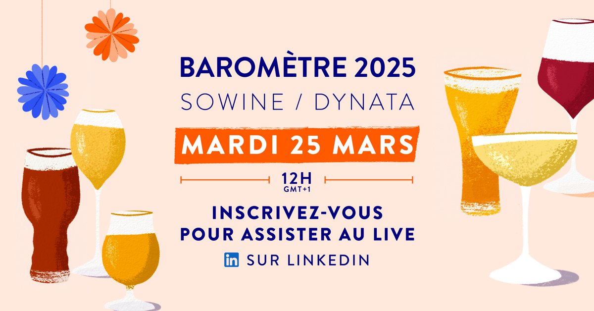📣 J-7 avant de découvrir le Baromètre SOWINE/Dynata 2025 ! La nouvelle édition sera dévoilée le mardi 25 mars en live sur LinkedIn par Marie Mascré et Sylvain Dadé. 
Pour s'inscrire ➡ bit.ly/baromètreSOWIN…