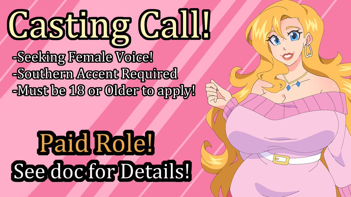 StudioRepurpose's tweet image. This is a PAID casting call for the character Sarah Silverlight from the indie VN Haven University! Click the link for the Google doc for full details!

tinyurl.com/mz7hvutu
samrosemod.itch.io/haven-universi…

#VO #IndieGame #CastingCall #Voiceocer #VN #VA #IndieVN