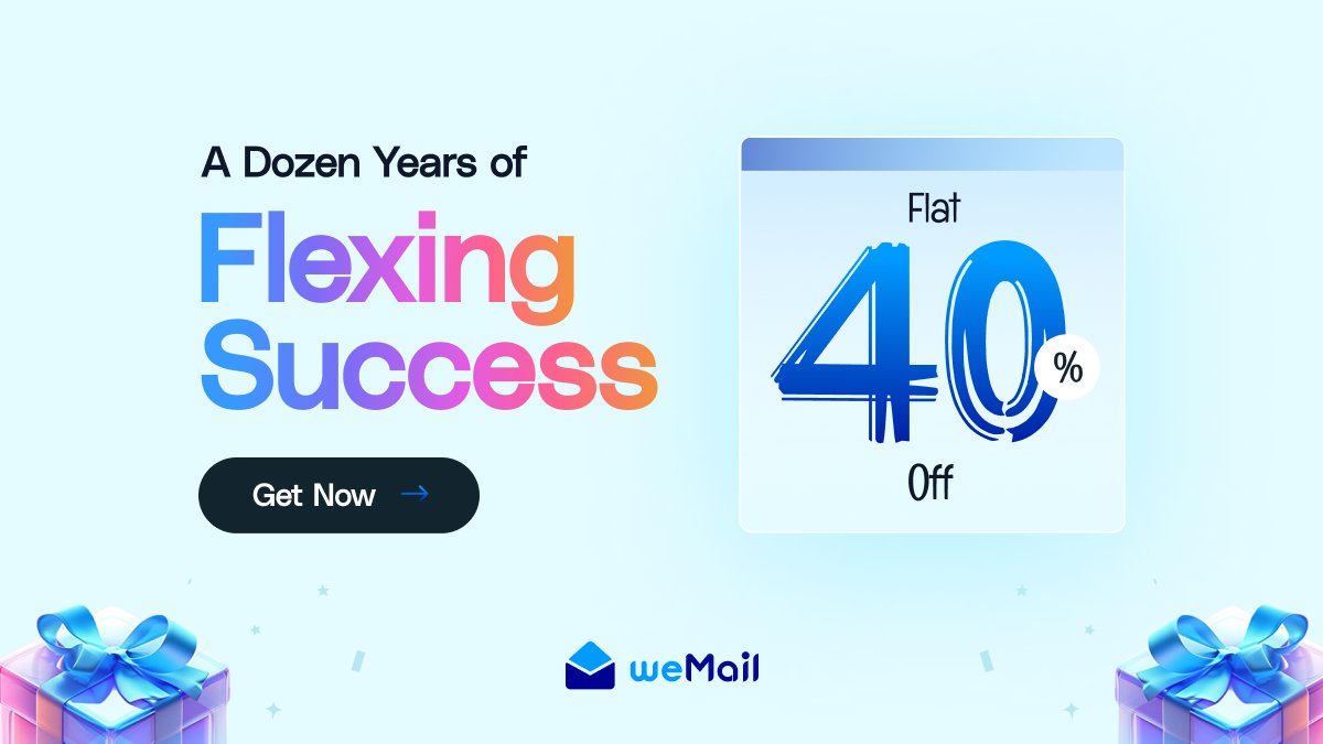🌟 weDevs hits 12! 
🎉 To celebrate, weMail is slashing prices by Flat 40%. Because who doesn’t love a good deal? 📨 

Get the deal now: 
getwemail.io/pricing/

#weMailSale #WeDevs12Years