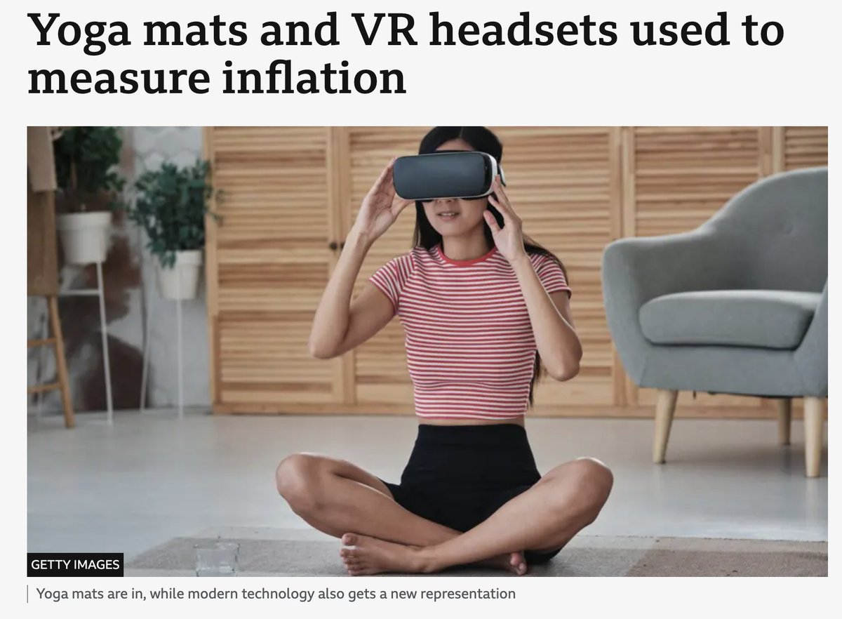 Curious that VR headsets are now used to measure inflation in the UK. The ONS said spending on VR headsets was expected to rise from about £347m last year to £520m by 2029. Sizable, but I am surprised that it is so common that it influences the inflation of a country?