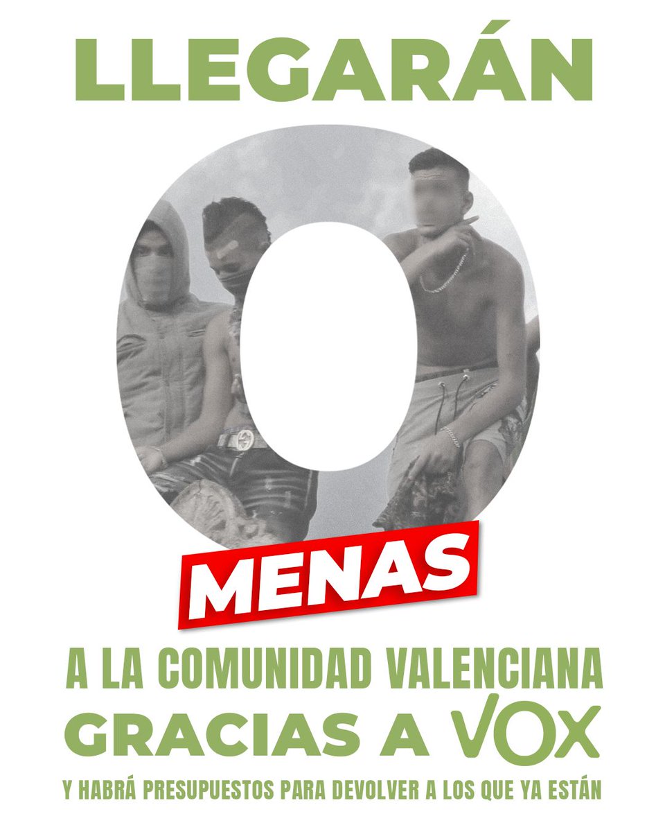 Queremos que se repartan 0 menas en España.

En la Comunidad Valenciana ya lo hemos conseguido y habrá presupuestos para devolver a los que ya están.