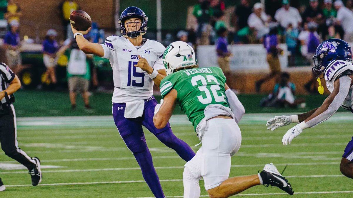 HERO Sports FCS (@herosports_fcs) on Twitter photo 🔸#FCS Spotlight🔸
SFA QB Sam Vidlak (<a href="/SamVidlak7/">Sam Vidlak</a>)
-2025 Sr
-6-1, 207 lbs
-2024 transfer from Montana
-2024: 174/257 for 2,387 yards, 27 TDs, and 4 INT
-2024 2nd Team All-Southland
-2024 Southland Conference Newcomer of the Year
📸<a href="/SFA_Football/">Lumberjack Football</a> 🔸#FCS Spotlight🔸
SFA QB Sam Vidlak (<a href="/SamVidlak7/">Sam Vidlak</a>)
-2025 Sr
-6-1, 207 lbs
-2024 transfer from Montana
-2024: 174/257 for 2,387 yards, 27 TDs, and 4 INT
-2024 2nd Team All-Southland
-2024 Southland Conference Newcomer of the Year
📸<a href="/SFA_Football/">Lumberjack Football</a>