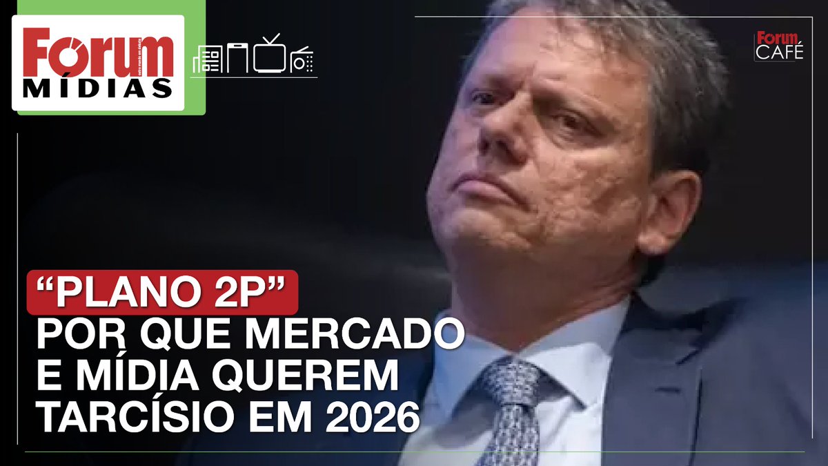 revistaforum's tweet photo. Por que mercado e mídia querem Tarcísio em 2026
Confira a análise de Antonio Mello (@blogdomello) no quadro #FórumMídias e entenda: https://t.co/Wyccz4YkjE
MercadoETarcísio #PlanoT #Plano2P #TVFórum #Fórum #RevistaFórum https://t.co/gU9d9XHXez