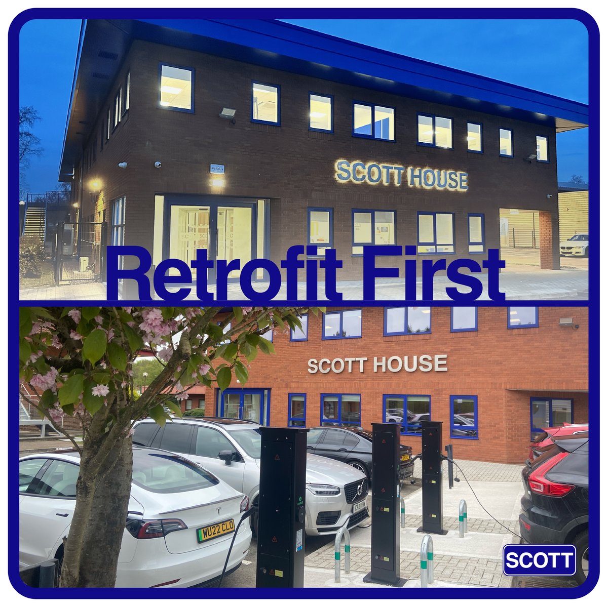 AndrewScottLtd's tweet image. As part of our #RetrofitFirst approach, we repurposed an old, vacant building into our new, energy efficient head office, equipped with EV charging, smart heating/cooling monitoring systems and recycling facility to support the #CircularEconomy.

#globalrecyclingday2025