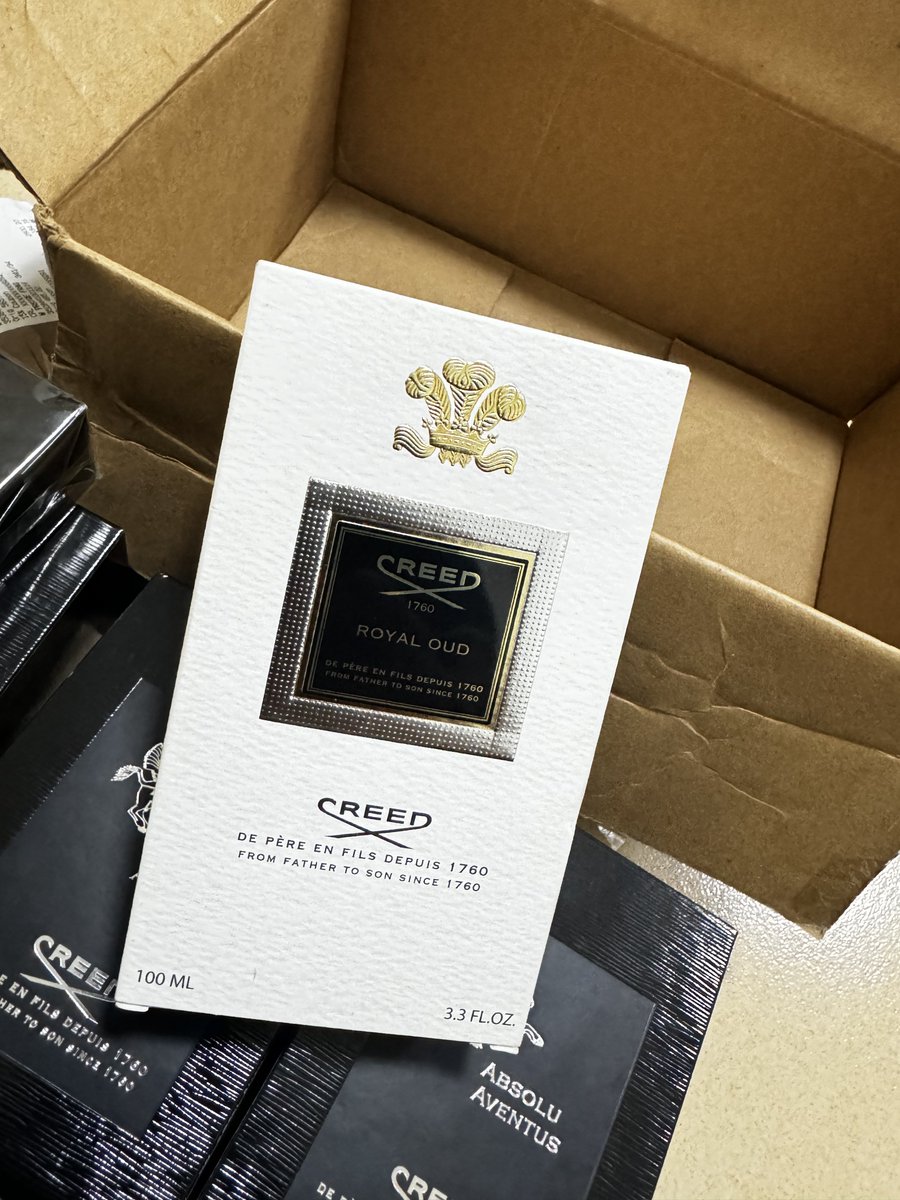 khobbyshubgh's tweet photo. Original Creed Perfumes available 
 
Royal oud 100ML

Millésime Impérial 100ML 

Aventus 100ML 

Absolu Aventus 75ML https://t.co/PH0dMQH5ZY