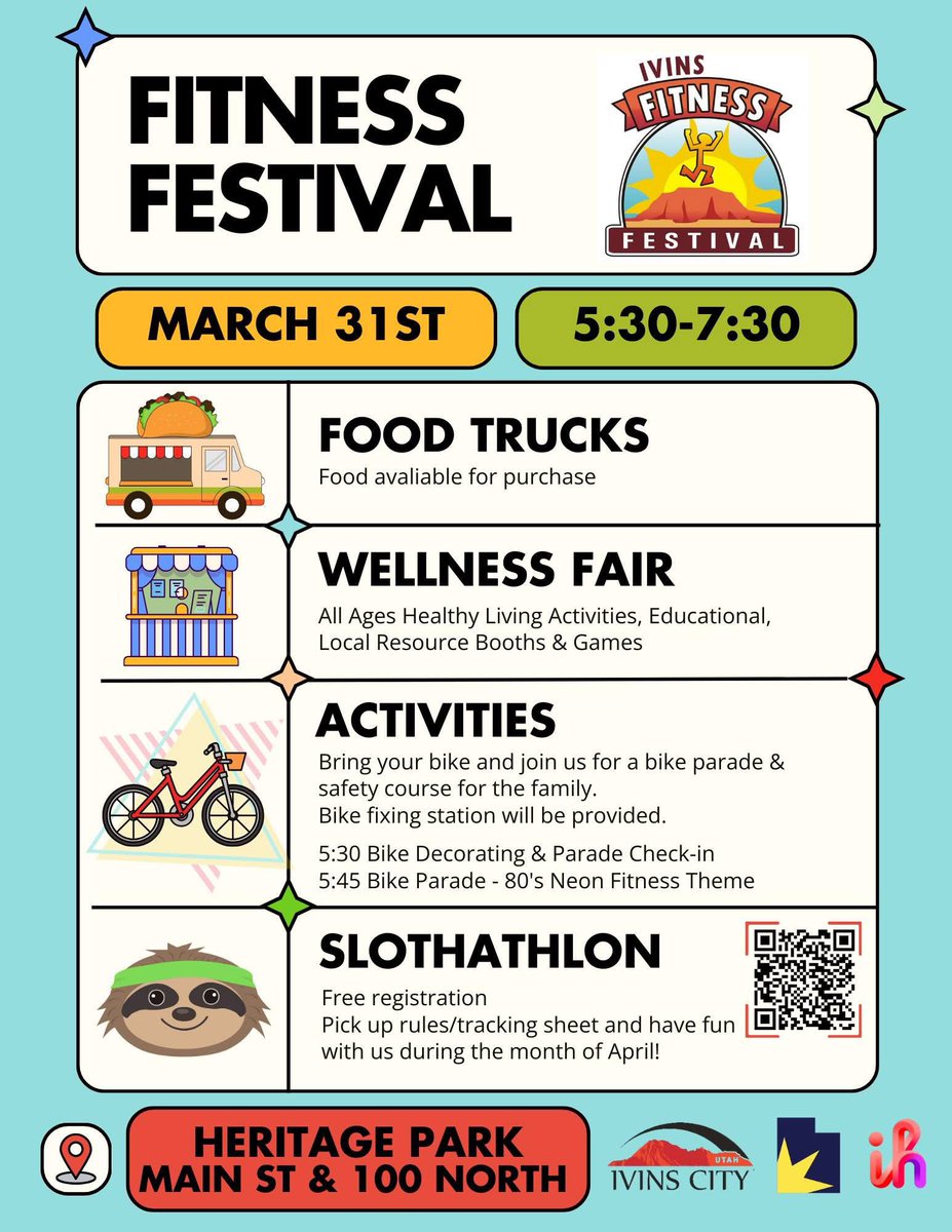 Stop by our booth to say hello! We’ll be there to support safe biking, answer questions, and hand out some fun goodies.
See you there! 
#IvinsFitnessFestival #SantaClaraIvinsPD #CommunityFirst #BikeSafety #FamilyFun