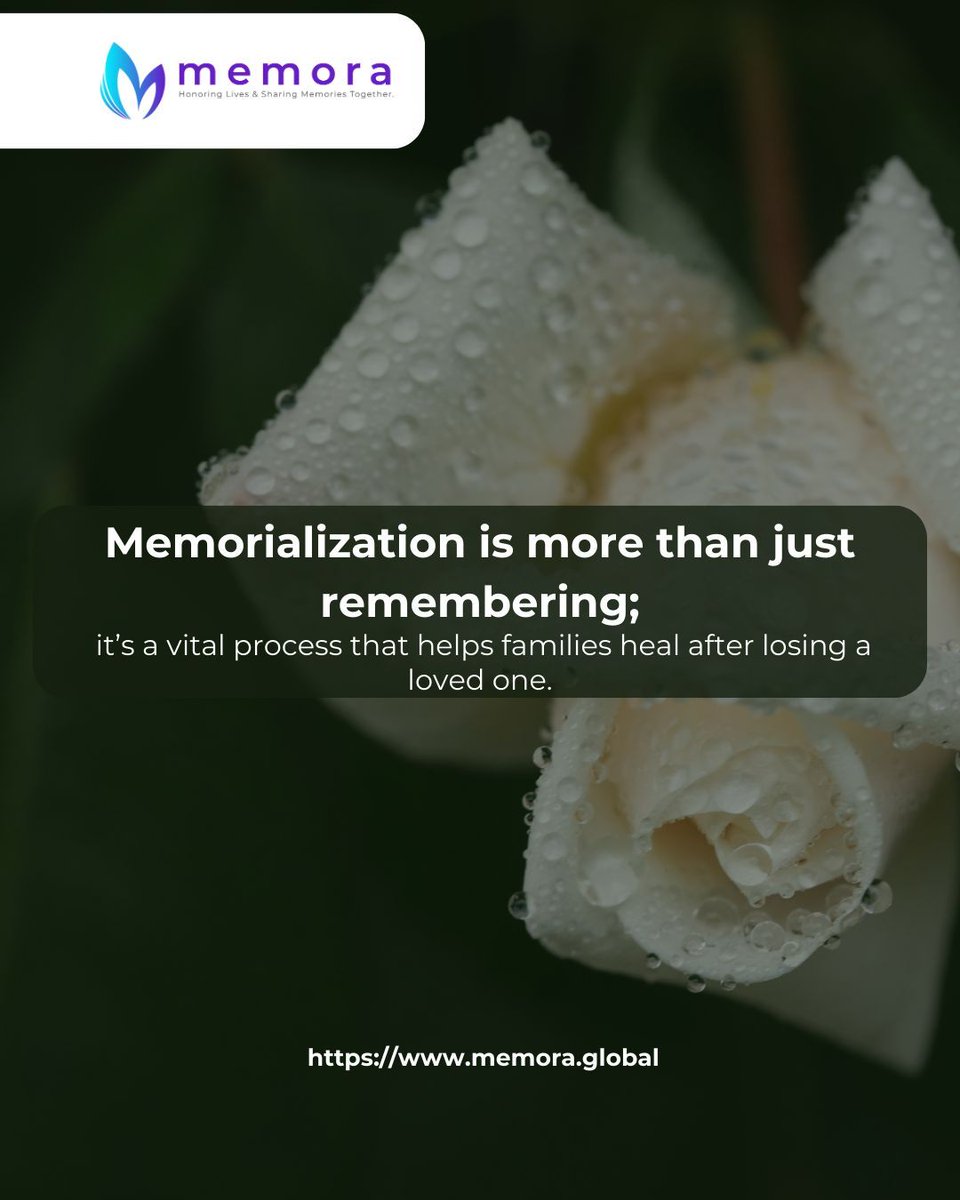 Memora_memories's tweet photo. 🕊💜 With Memora, Memorialization is more than just remembering; it's a vital process that helps families heal after losing a loved one.

Visit https://t.co/pabRPHavV4

 #Memorialization #HonoringLovedOnes #MemoraGlobal #Memoracares #CompassionateCare https://t.co/KIymlwqIha