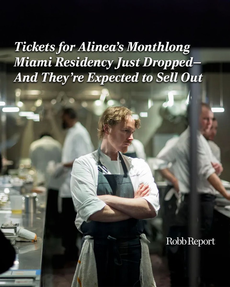 Grant Achatz’s Michelin three-star restaurant, Alinea, is heading to Miami as part of its 20th-anniversary tour, with a monthlong residency at the luxurious Faena Hotel. Read more: bit.ly/3FC2tOI