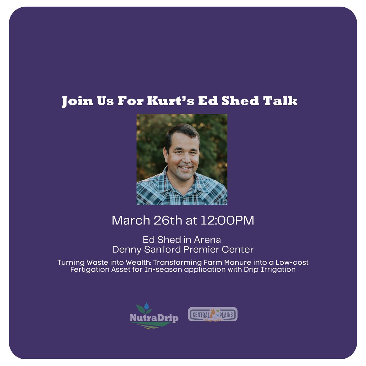 NutraDrip's tweet photo. NutraDrip will be at Central Plains Dairy Expo next Tuesday through Thursday! Stop by booth #CS10, we'd love to chat! https://t.co/gpA2YvuJhy