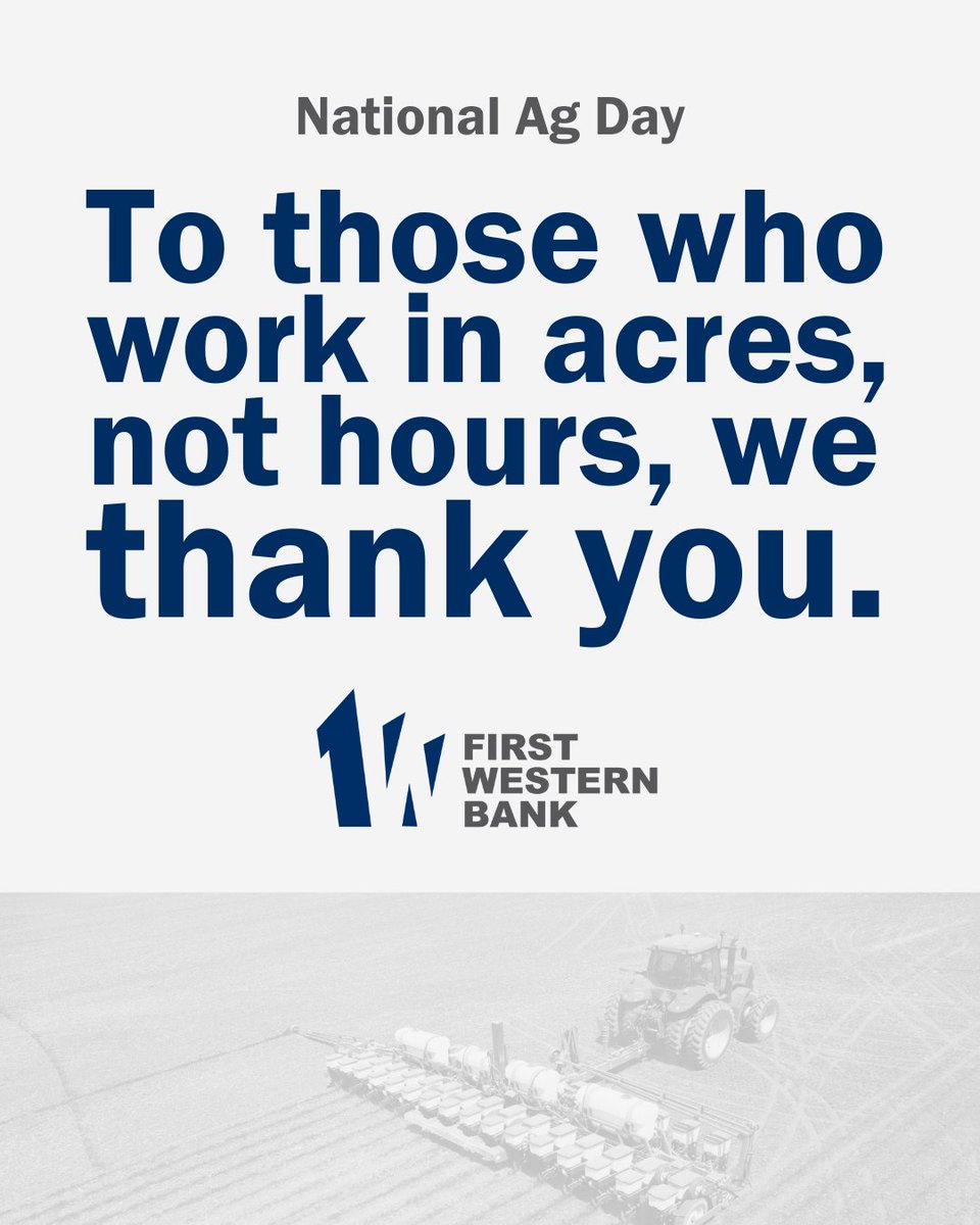Thank you, Farmers. Happy National Ag Day! 🌱