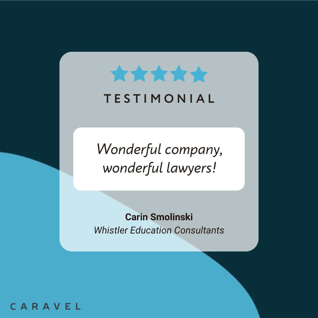 Caravel_Law's tweet image. Thank you, Carin! #TestimonialTuesday