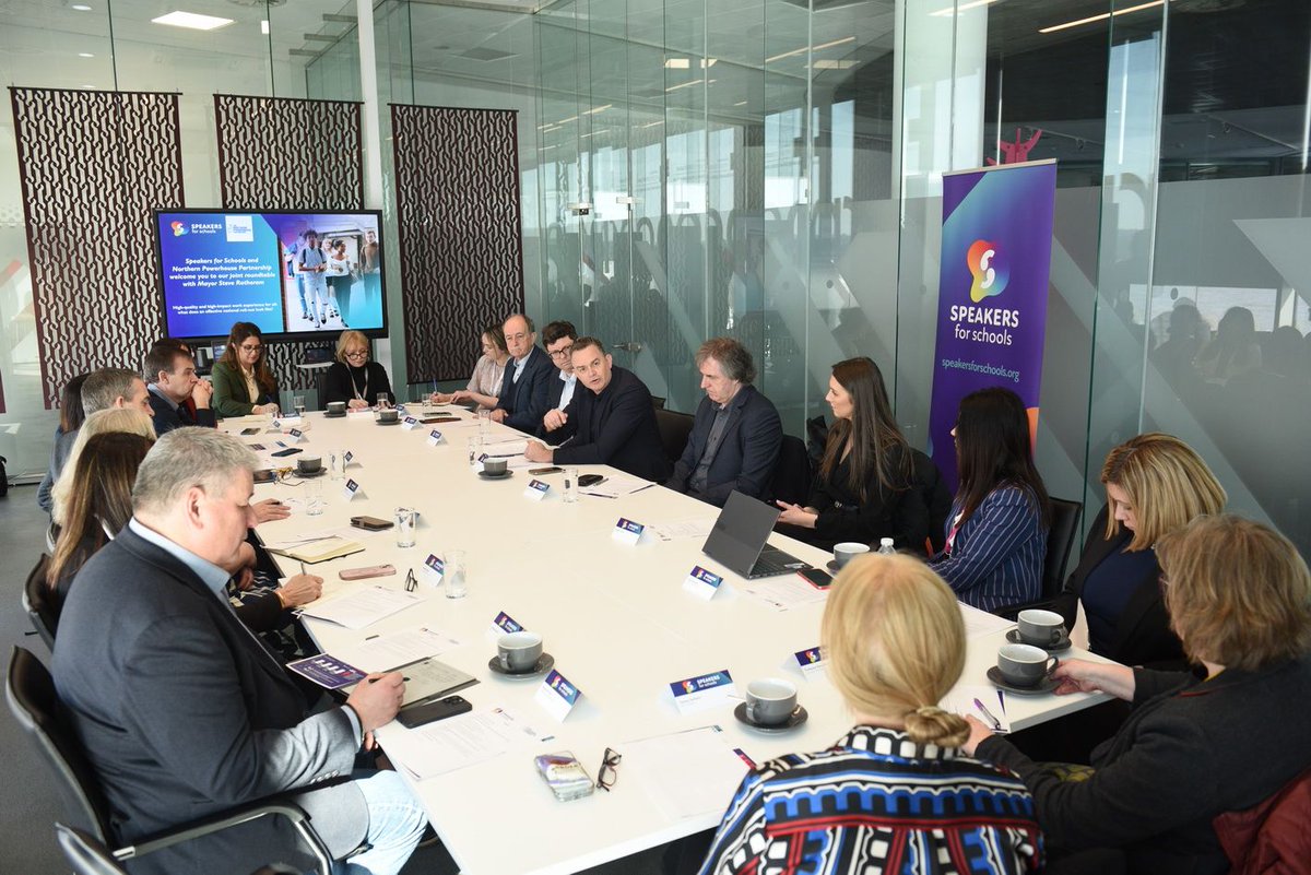 Speakers for Schools (@speakrs4schools) on Twitter photo Thank you to everyone who joined our first regional roundtable with <a href="/NP_Partnership/">The Northern Powerhouse Partnership</a>. Alongside <a href="/MetroMayorSteve/">Steve Rotheram</a>, leaders in business and education discussed what it takes for an effective national roll-out of truly high-quality, high-impact #WorkExperience. 🎉 Thank you to everyone who joined our first regional roundtable with <a href="/NP_Partnership/">The Northern Powerhouse Partnership</a>. Alongside <a href="/MetroMayorSteve/">Steve Rotheram</a>, leaders in business and education discussed what it takes for an effective national roll-out of truly high-quality, high-impact #WorkExperience. 🎉