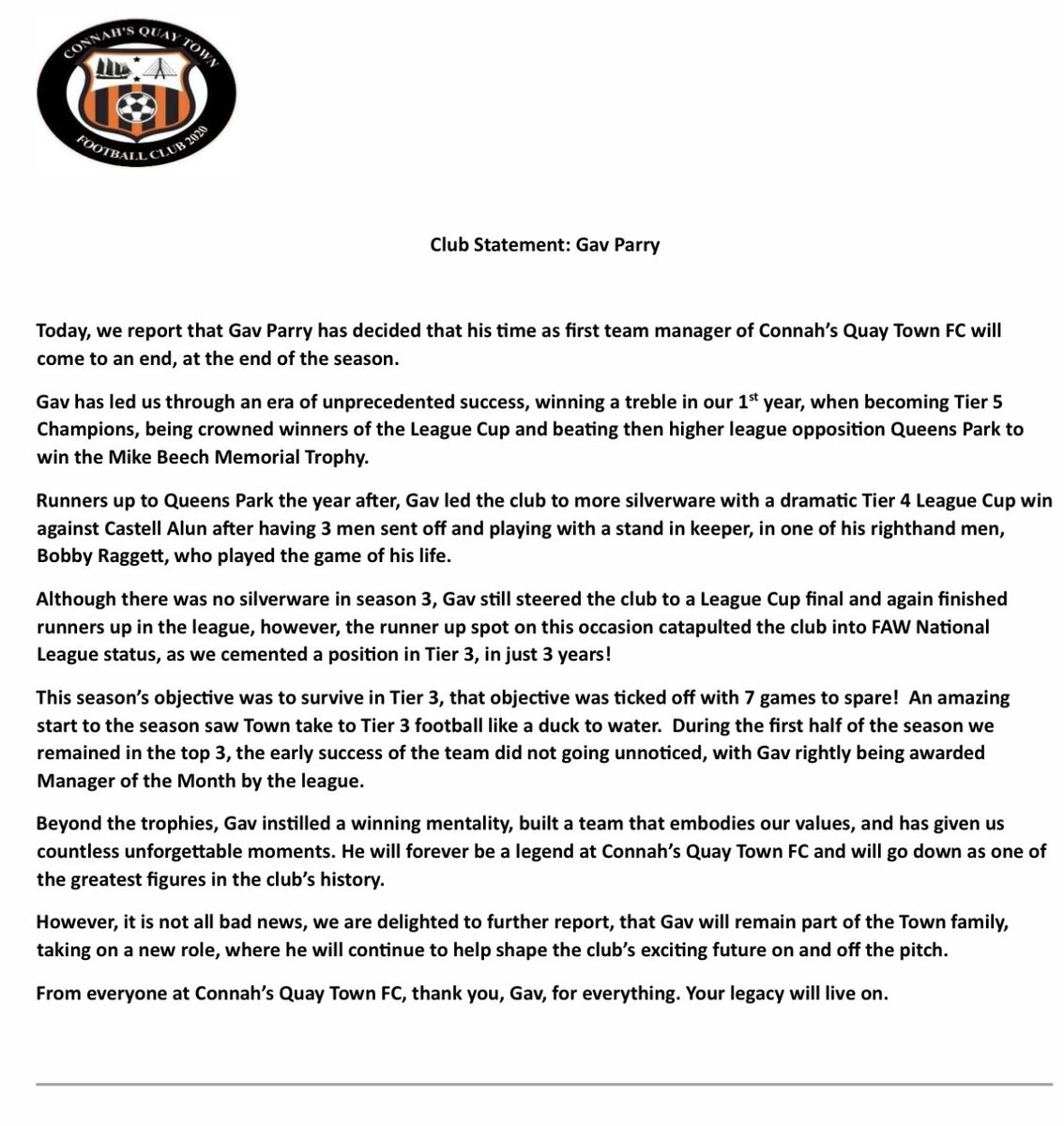 Connah’s Quay Town Football Club tweet media