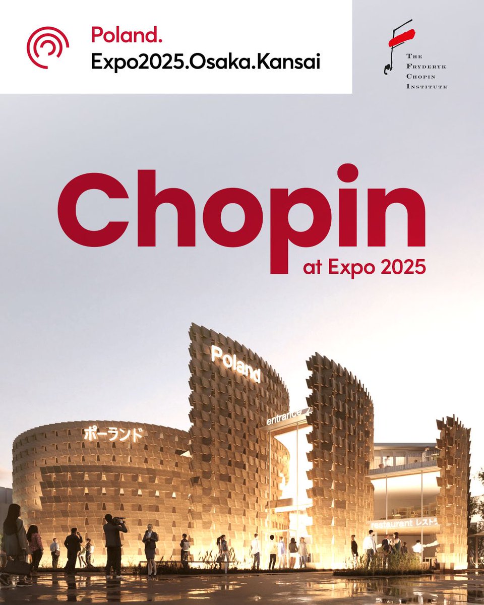 #expo2025 in Osaka starts on 13 April! Here is what will be waiting for you at the Polish Pavilion - including hundreds of piano recitals, during which you will be able to hear masterpieces by Chopin! 👉 expo2025.or.jp/en/official-pa…