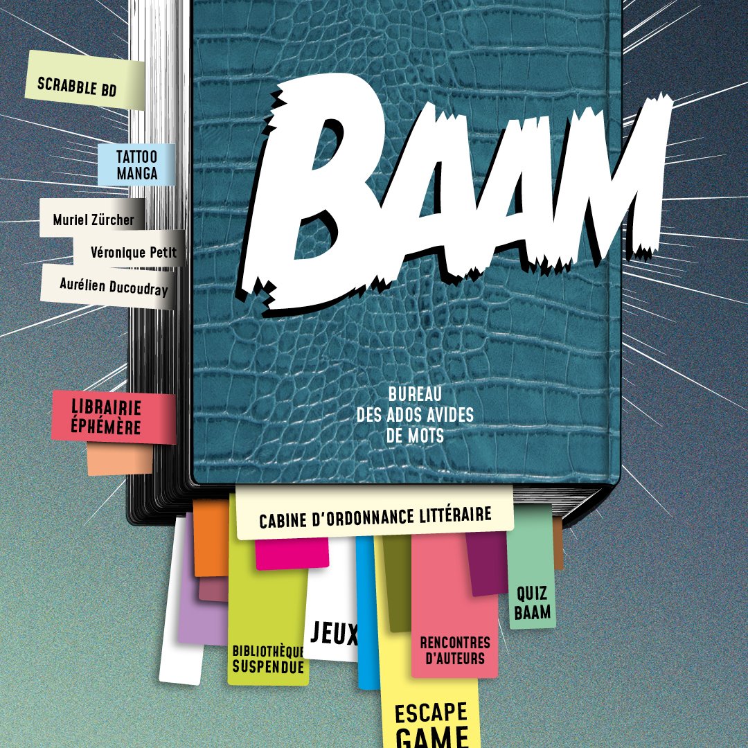[BAAM 💥]
BAAM comme Bureau des Ados Avides de Mots ! Un évènement inédit, ludique et décalé, construit pour et par les ados pour découvrir la littérature autrement !
Programme complet : angers.fr/actualites-sor…
📍Jeudi 3 avril de 17h30 à 20h - Centre Jacques-Tati
#CultureAngers