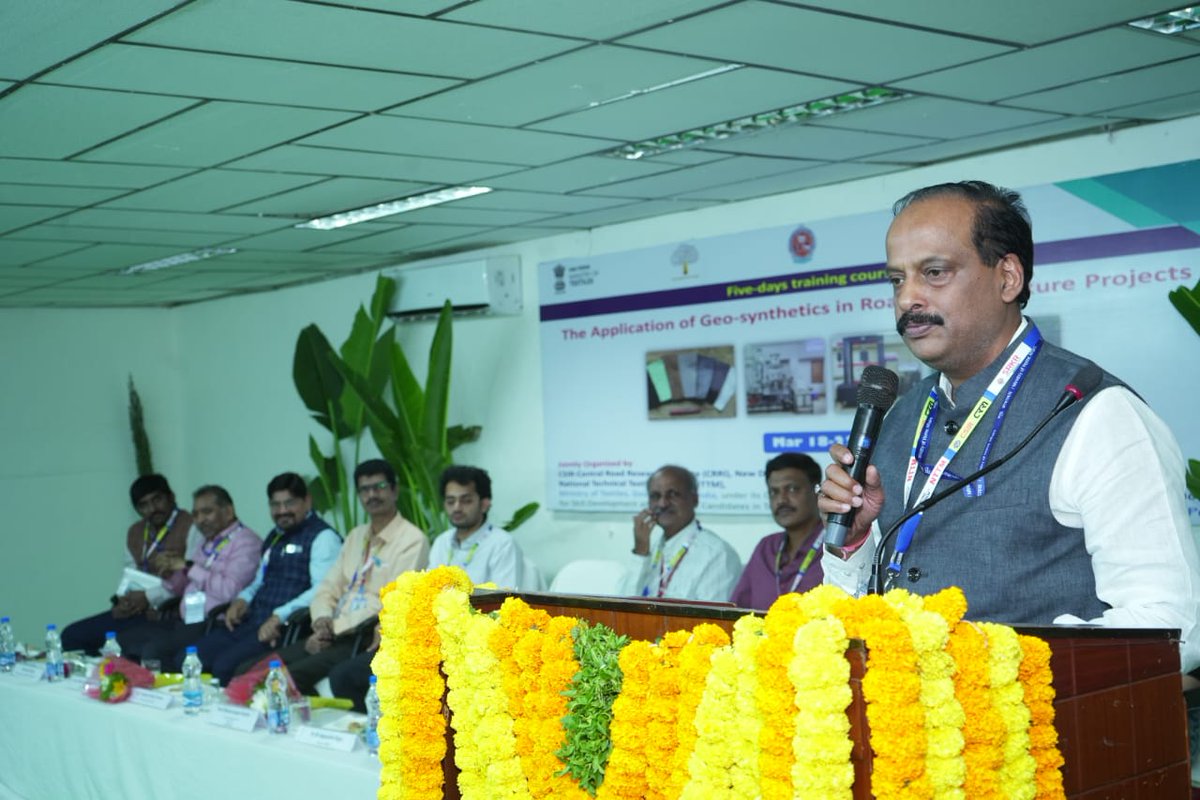 #SkillDevelopment 
#Training Course  
On
"The Applications of #GeoSynthetics in #Road #Infrastructure Projects" By
<a href="/CSIRCRRI/">CSIR CRRI</a>
funded by
National Technical Textiles Mission (#NTTM)Min.of Textiles, GoI
Students from
Sagi Rama Krishnam Raju Engg College, Bhimvaram, AP
18-22 March, 25