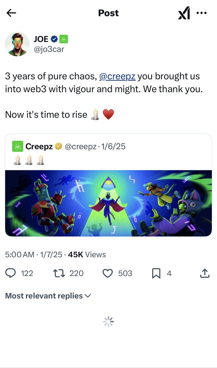 If you told me 3 months ago when I saw these tweets from the founders that we would be sitting in the middle of March with no game release, no TGE, and not a single airdrop, I would tell you there’s no way. Any timeline? This year? 
Just wondering 

<a href="/jo3car/">JOE</a> <a href="/creepz/">Creepz</a> <a href="/dom3xyz/">Dom</a>