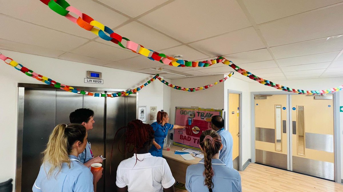 Day 2 of Nutrition &amp; Hydration week -“Trayfic Tuesday “ 
Staff enjoyed using the interactive patient trays to be educated on how to set up meals, to ensure patients have a good mealtime experience 🥗🥛🥘🍏🍽️ <a href="/MFT_PatientExp/">Patient Experience</a> <a href="/MFT_CSS/">MFT_CSS</a>