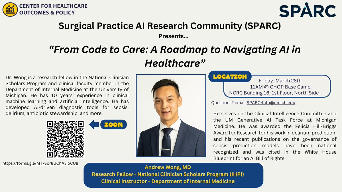 Introducing CHOP's newest seminar series, Surgical Practice AI Research Community (SPARC)!