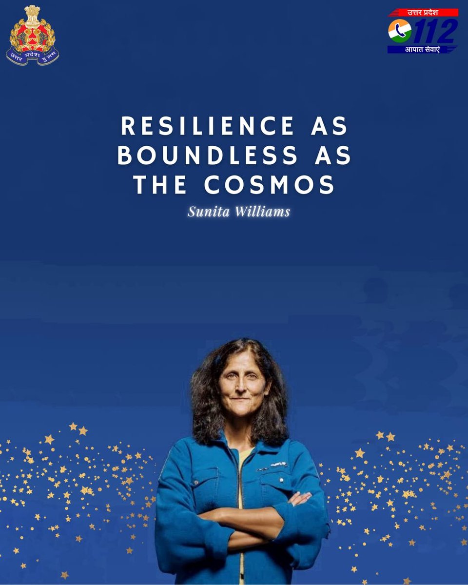 UP POLICE (@uppolice) on Twitter photo "A stellar homecoming"
From cultivating cosmic crops to setting stellar records, <a href="/Astro_Suni/">Sunita Williams</a> 9-month mission aboard the ISS has been a testament to resilience.
As she returns home, we celebrate her groundbreaking journey & unwavering spirit.
Welcome back as you land ~3:27 AM "A stellar homecoming"
From cultivating cosmic crops to setting stellar records, <a href="/Astro_Suni/">Sunita Williams</a> 9-month mission aboard the ISS has been a testament to resilience.
As she returns home, we celebrate her groundbreaking journey & unwavering spirit.
Welcome back as you land ~3:27 AM