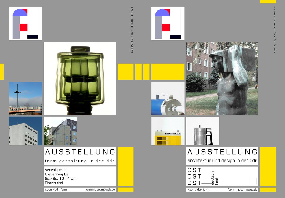 OST OST OST - deutschland
ab 23. März 2025

Design: Gebrauchsgut 1947-1990
Architektur und bildende Kunst: 12 Städte, 60 Bilder