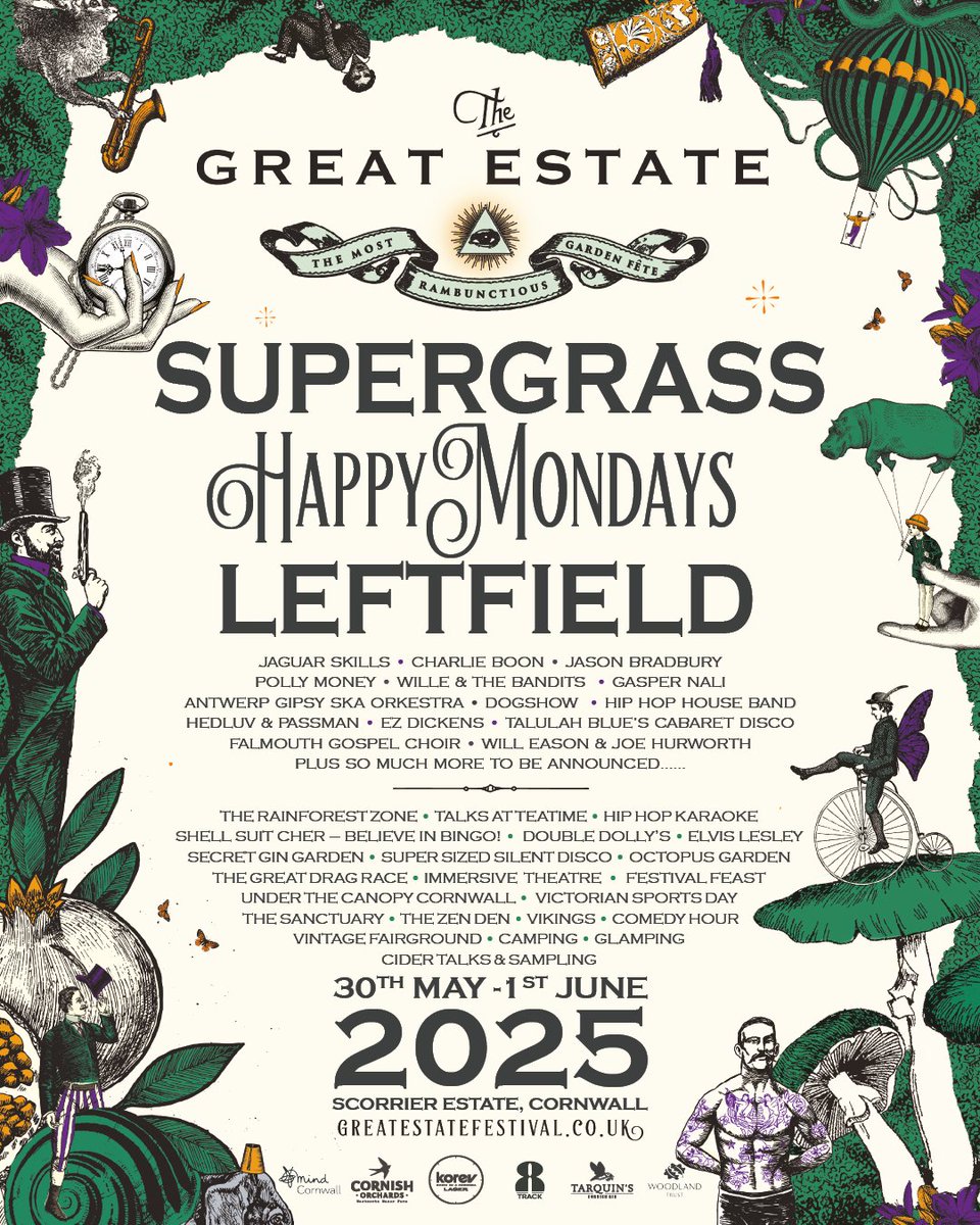 Happy Mondays (@happy_mondays) on Twitter photo We'll be coming to Cornwall to headline <a href="/GreatEstateFest/">The Great Estate</a> on Friday 30th of May.
Get your tickets at greatestatefestival.co.uk/tickets/ โ๐ช We'll be coming to Cornwall to headline <a href="/GreatEstateFest/">The Great Estate</a> on Friday 30th of May.
Get your tickets at greatestatefestival.co.uk/tickets/ โ๐ช