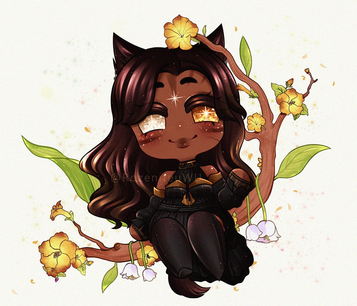 Finished my YCH example for dearest <a href="/IshtaraKnight/">Starry Traveler ✨ hiatus🫶🏽</a>  

Ty so much , loved doing this one a lot 💝, i'm ready excited to start doing Spring YCHs again!
